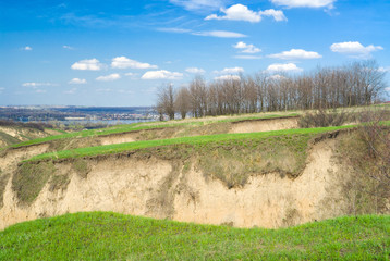 Colors and shapes of early spring landscape.