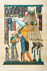 Egyptian history concept with papyrus
