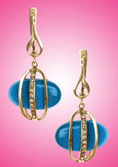 Jewellery concept with nice earrings