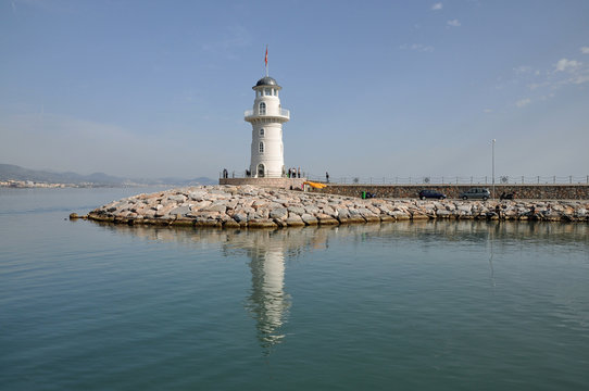 Leuchtturm am Hafen von Alanya
