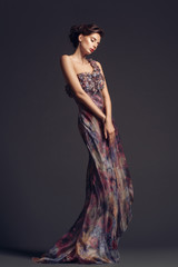 Woman wearing evening dress