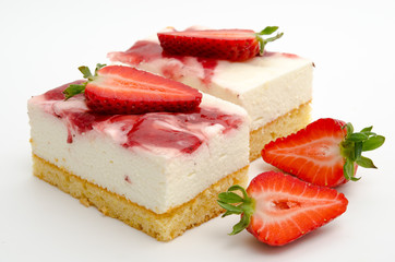 Zwei Joghurtschnitten