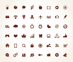 Modern social media icons collection