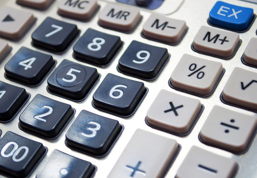 Calculator closeup