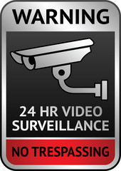 Video surveillance label
