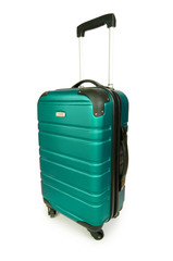 Luggage concept with case on the white