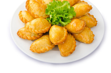 Patties stuffed with meat in the plate