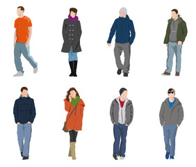 Vektor Silhouetten Jugend modern