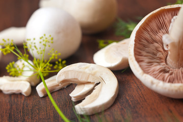 Mushrooms and dill