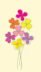 vector floral card design