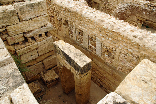Byzantine fort in Roman ruins of ancient Sufetula in Tunisia