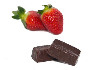strawberry and  choco candy