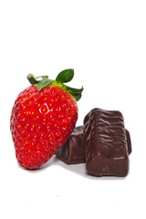strawberry and  choco candy