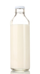 Bottle of milk isolated on white