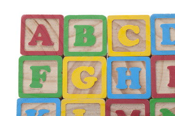 Wooned cubes alphabet