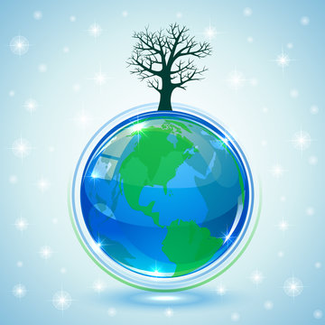 Globe with tree