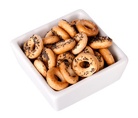 Barankas (bagel, boublik, donut) isolated on a white background.