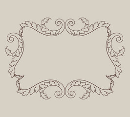 Vector vintage baroque border frame
