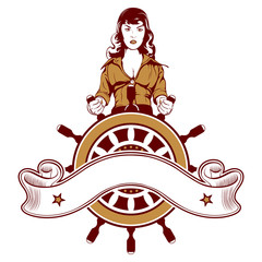 woman sailor emblem