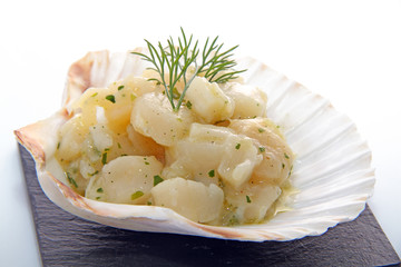 Entrée apéritive Saint Jacques fraîche