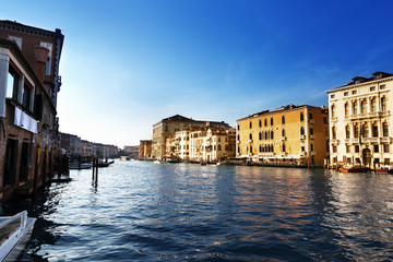 Naklejka premium Grand Canal in Venice, Italy in sunset time