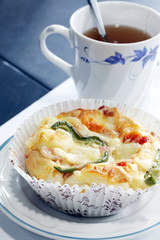 Pizza and tea