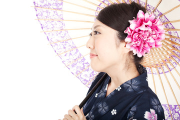 Fototapeta premium Piękna kobieta kimono