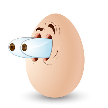 Surprised Egg Vector