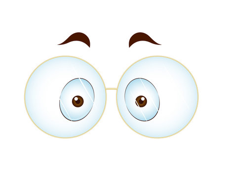 Surprised Eye with Glasses