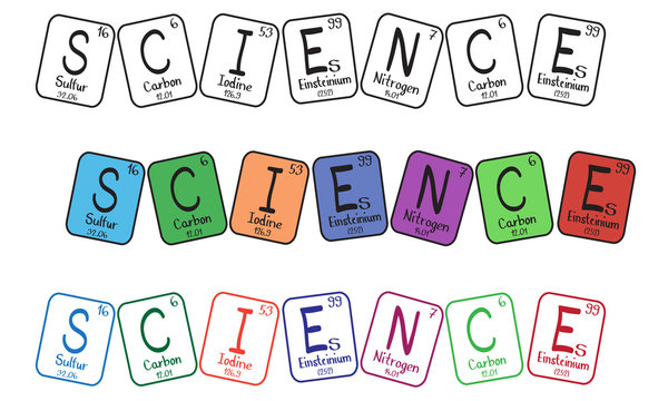 Periodic table elements - science buttons