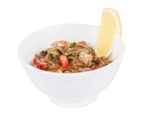 Asian spicy seafood noodle