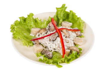 Popular Japanese Dish, with scallops and mushrooms