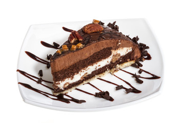 Piece of chocolate cake