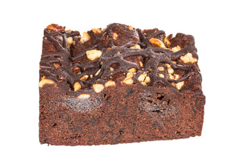 cake truffle with black chocolate sauce