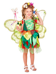 Child with flower and butterfly.