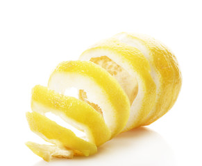 ripe lemon isolated on white