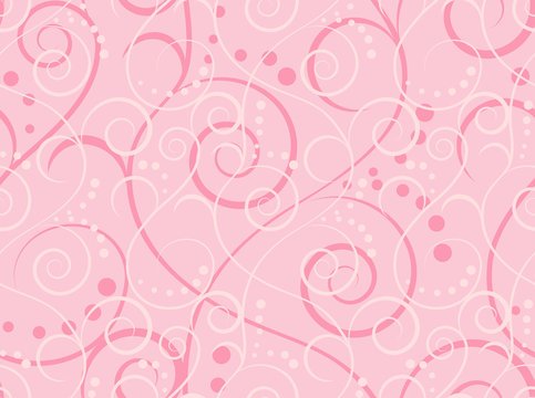 Pink Seamless Pattern, Vector