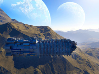 3d Fantasy spacecraft © isoga