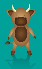 cartoon bull