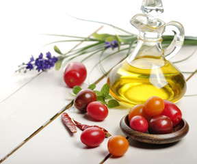 Cooking Oil And Vegetables