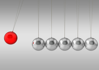 pendulum with red ball