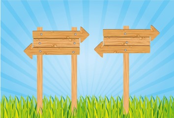 wooden sign
