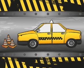 Taxi grunge background