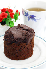 Chocolate Muffin and tea