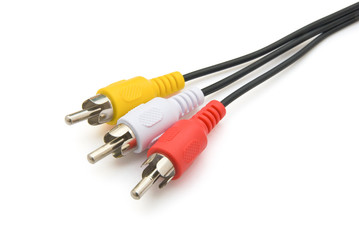 Audio & Video cables with clipping path