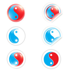 yin yang symbol set