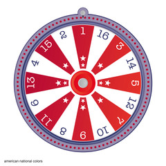 Wheel Of Fortune in american national colors