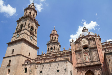 Fototapeta na wymiar Morelia Cathedral, Michoacan (Mexico)