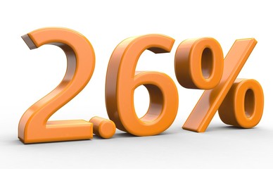 2.6 % 3d Schrift orange