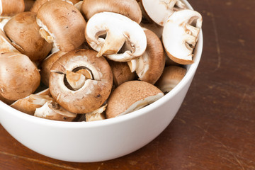 Champignons in Schale